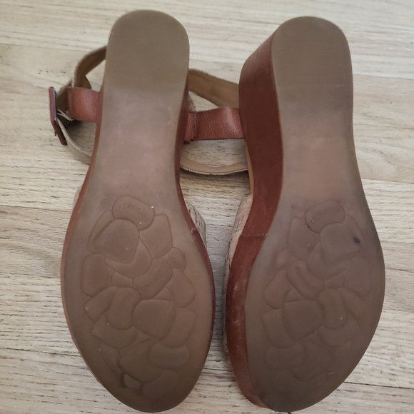 Kork-Ease Keirn Cork Leather Platform Wedge Sandal Size 9 Chunky - Picture 5 of 10